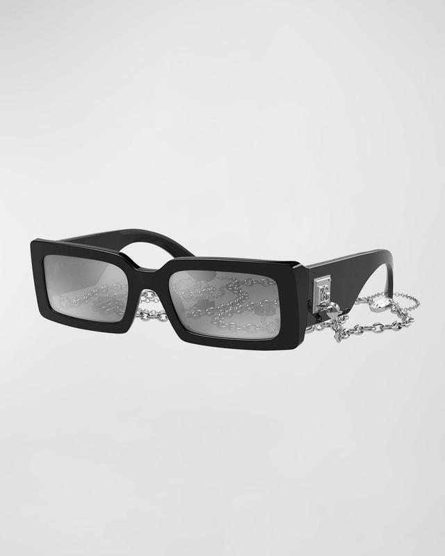 DG Chain Rectangle Acetate Sunglasses Product Image