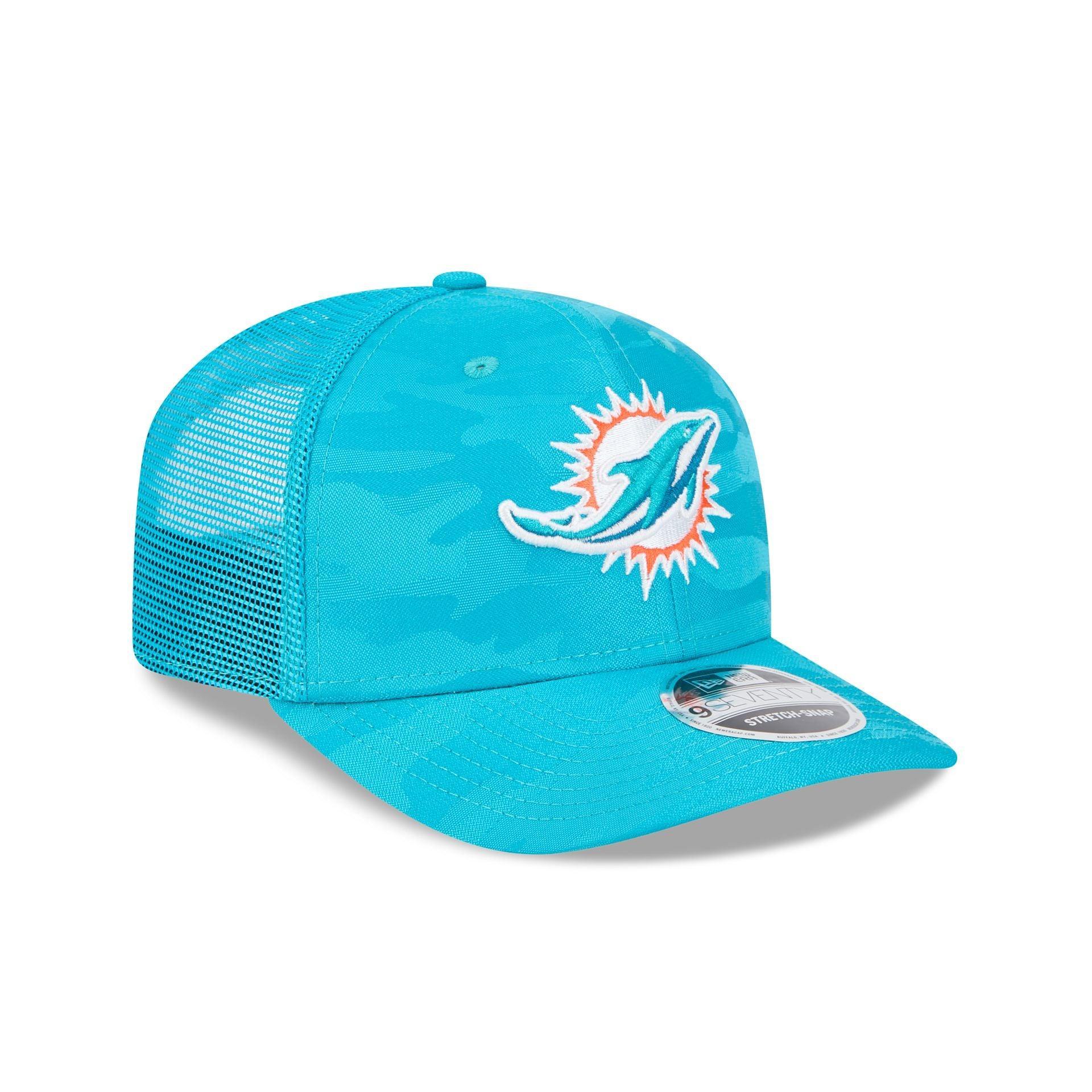 Miami Dolphins Camo 9SEVENTY Trucker Stretch-Snap Hat Male Product Image