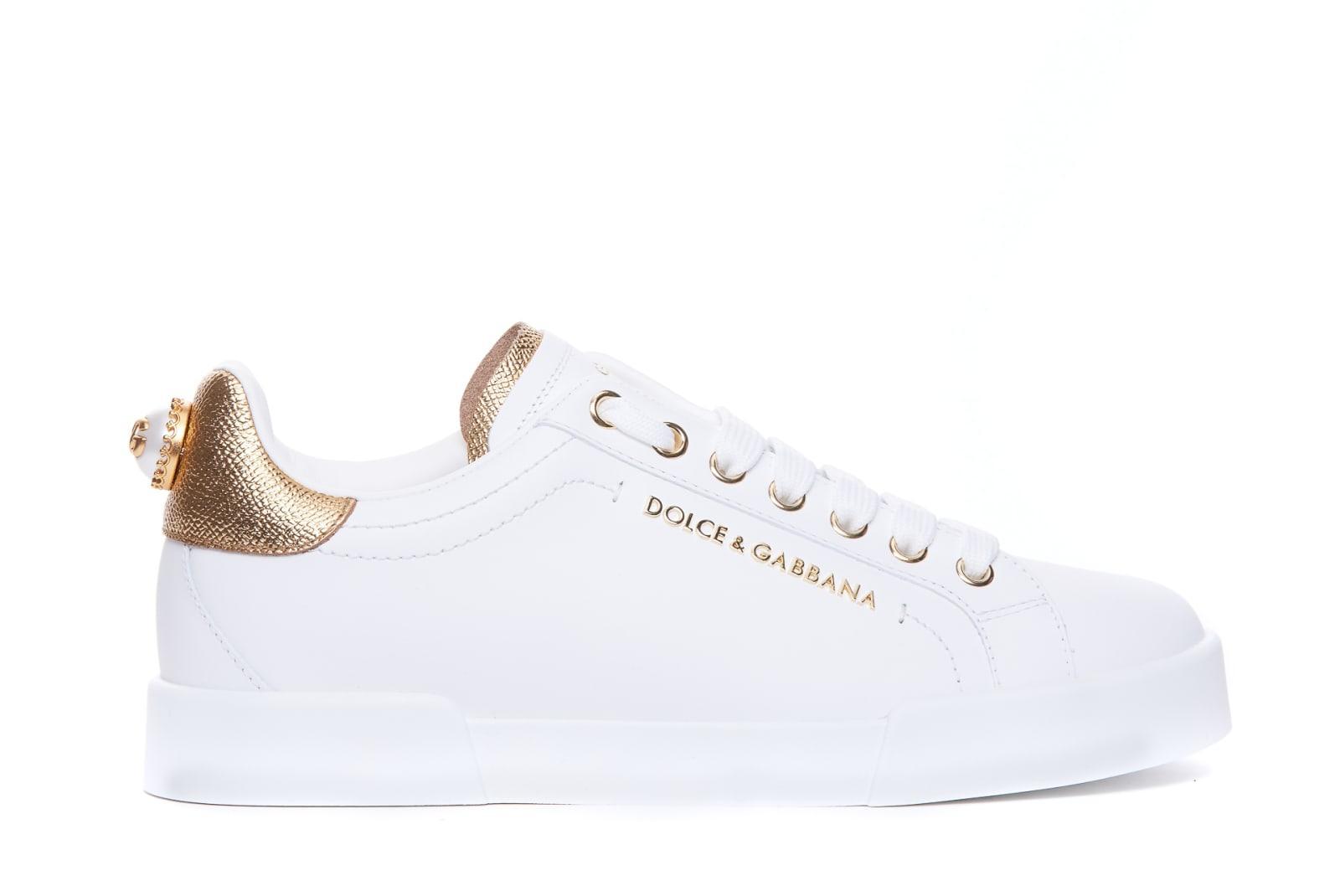 DOLCE & GABBANA Portofino Sneakers In White Product Image