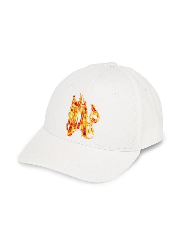 Mens Burning Logo-Embroidered Cotton Baseball Cap Product Image