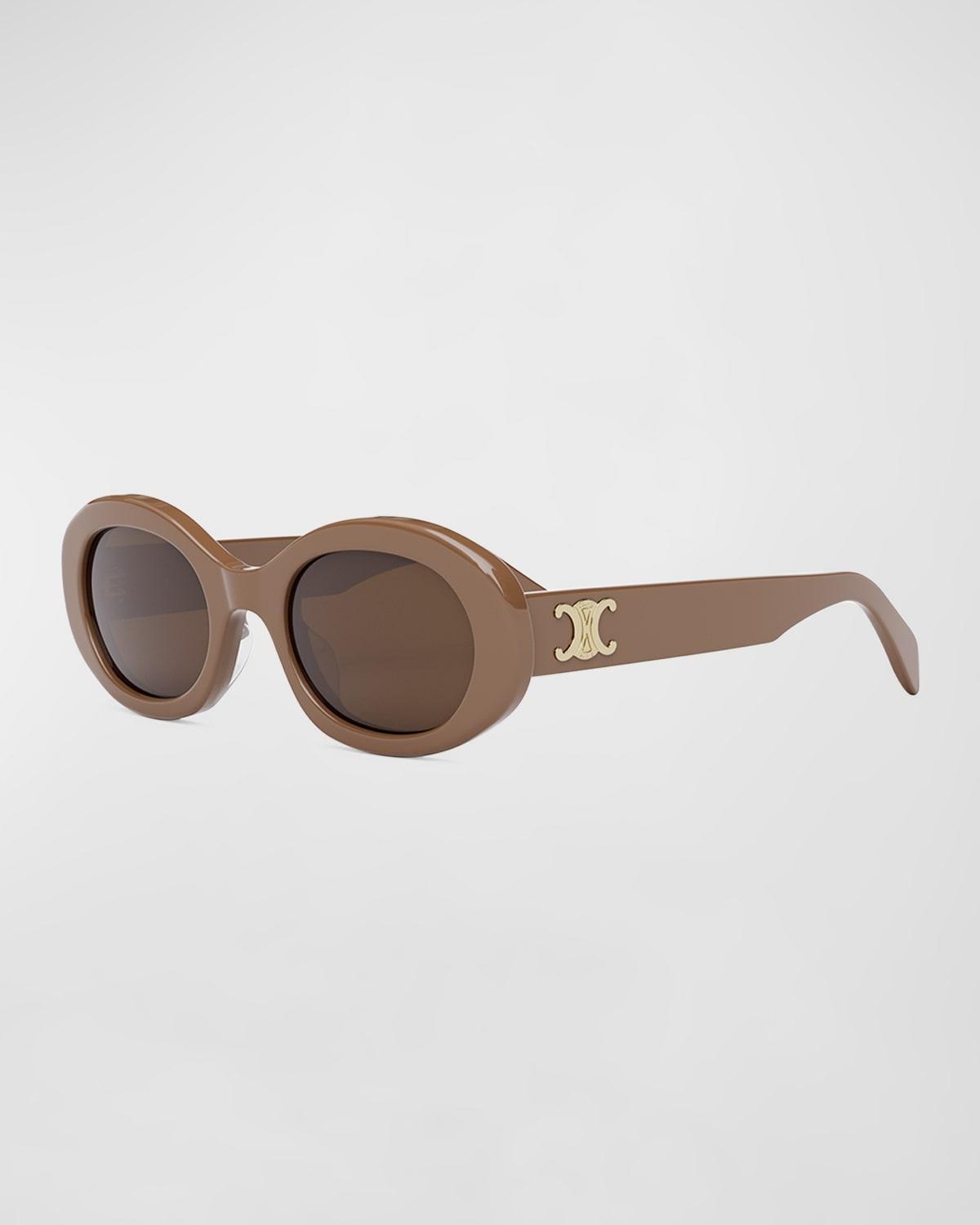 CELINE Triomphe 52mm Oval Sunglasses Product Image