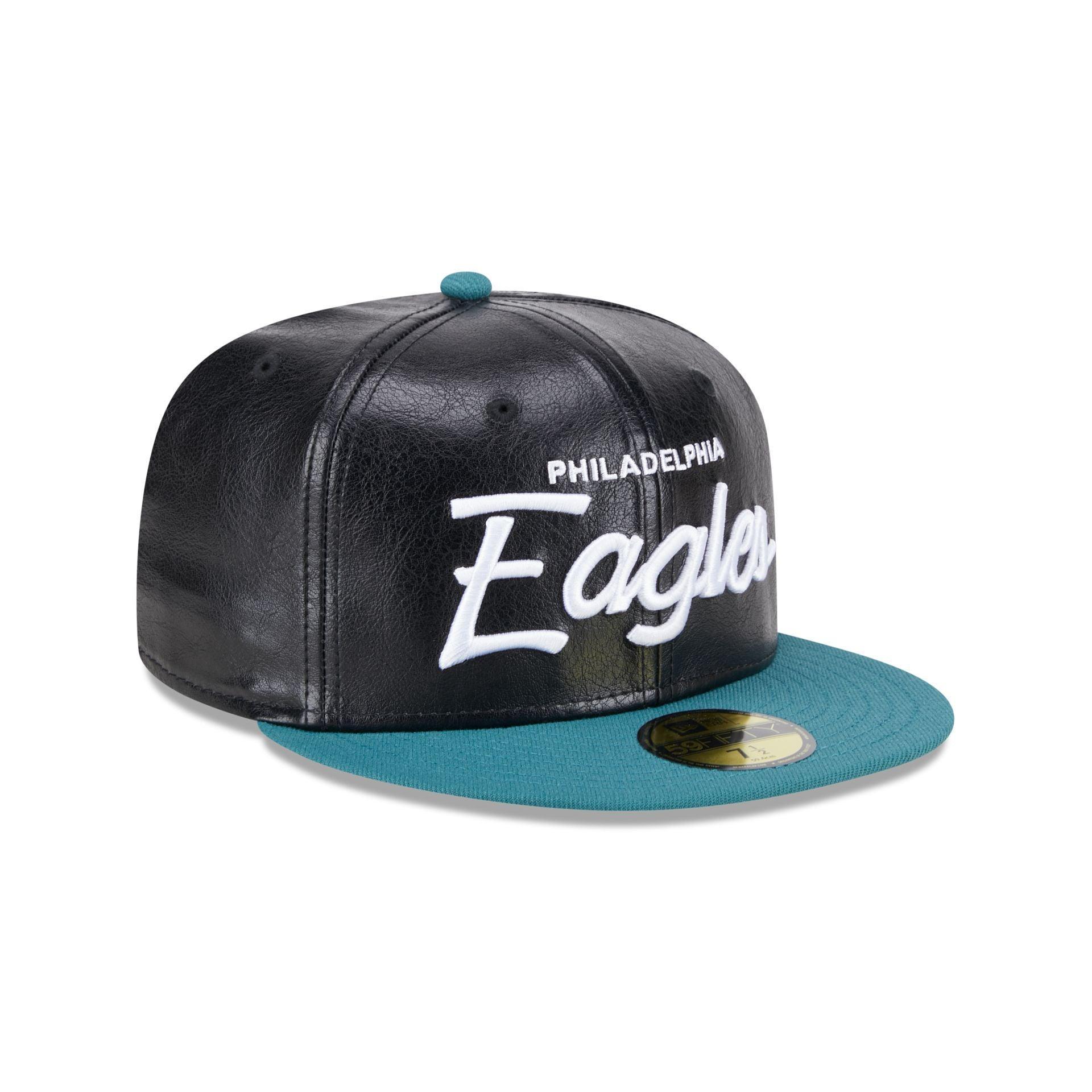 Philadelphia Eagles Faux Leather Crown 59FIFTY Fitted Hat Male Product Image