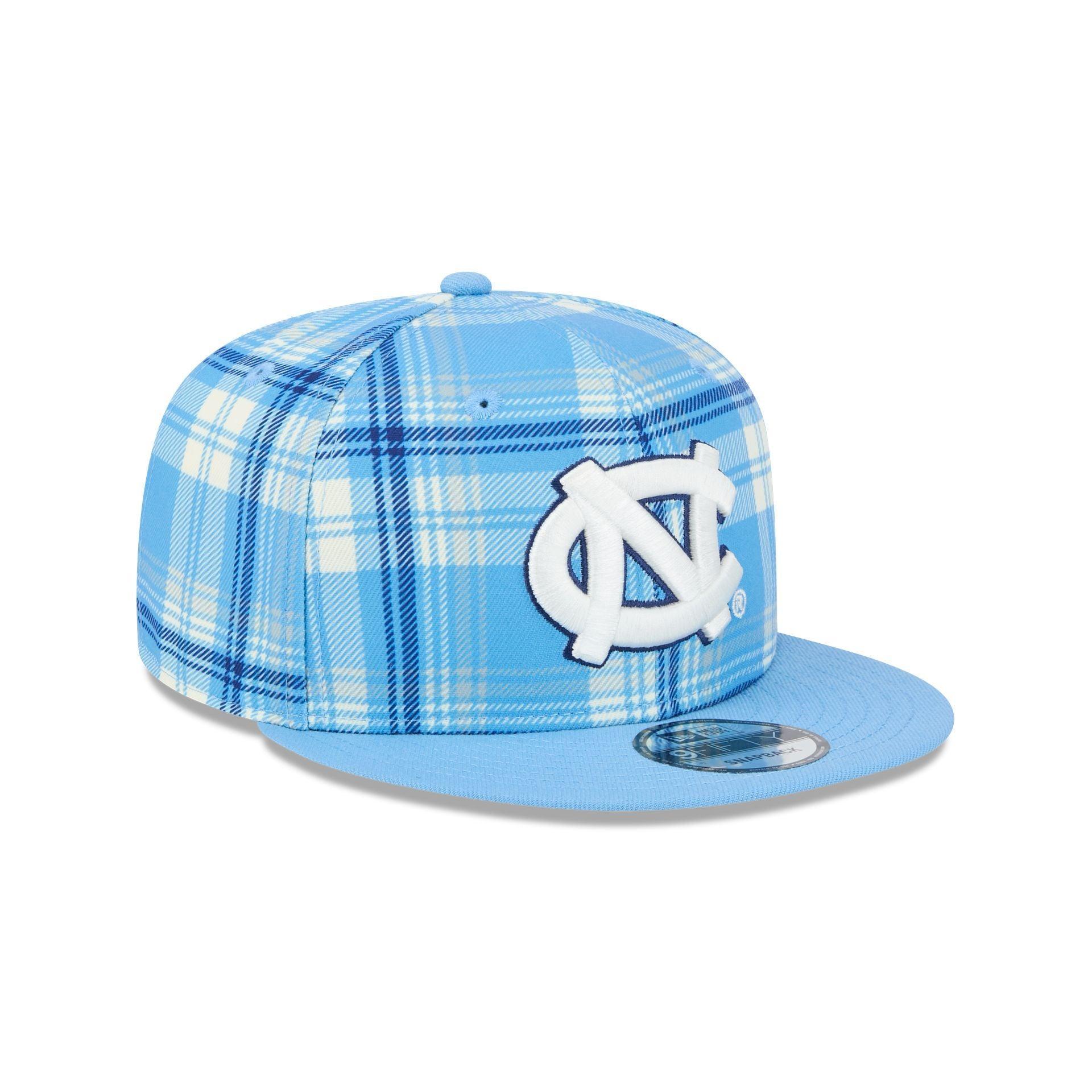 North Carolina University Tar Heels Plaid 9FIFTY Snapback Hat Male Product Image