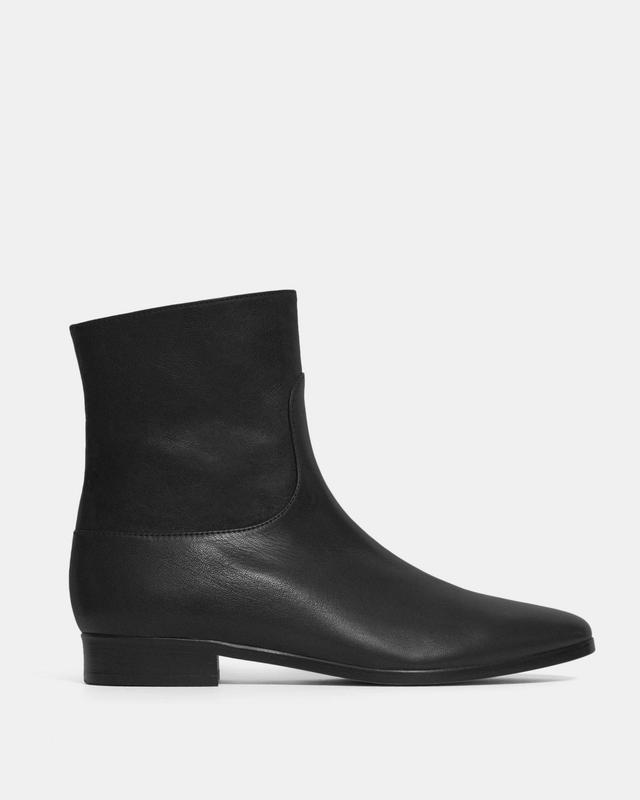 Ankle Bootie in Leather Product Image