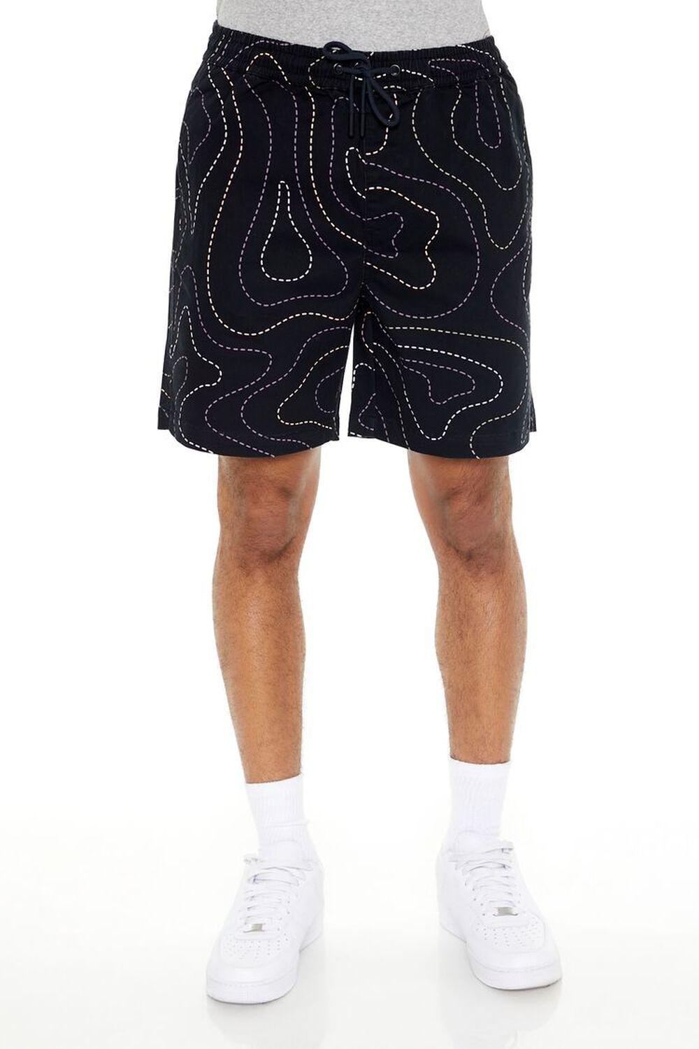 Dashed Line Print Volley Shorts | Forever 21 Product Image