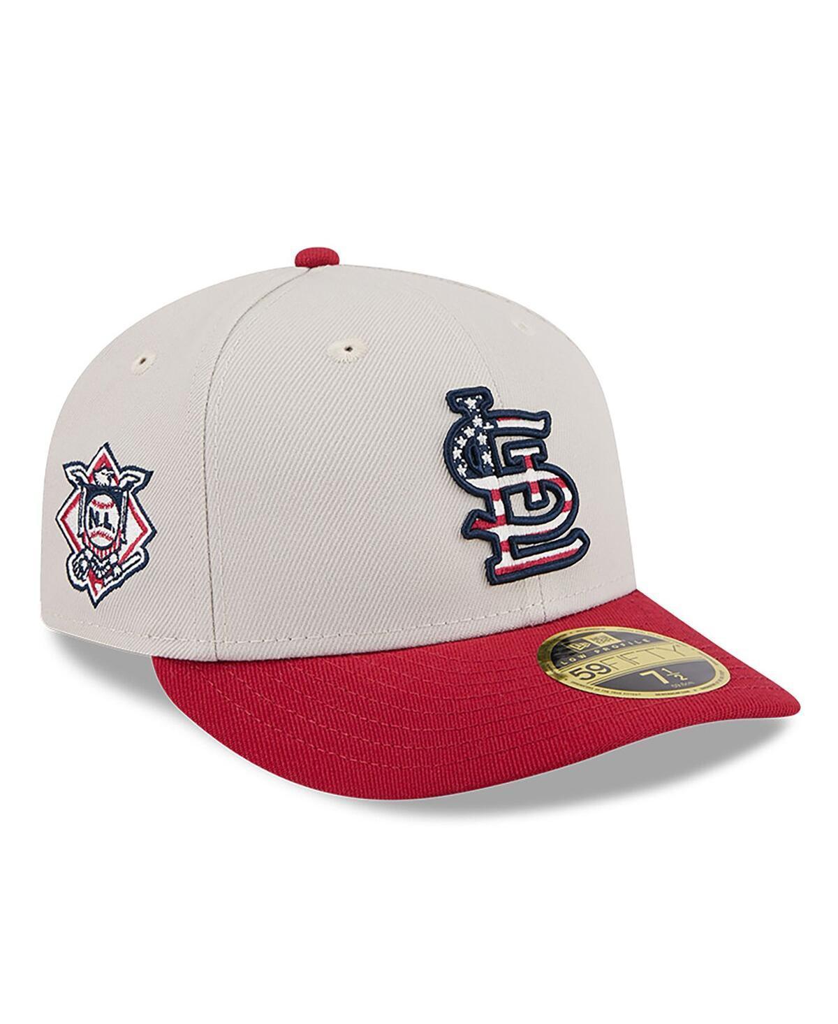 Mens New Era Khaki/Red St. Louis Cardinals 2024 Fourth of July Low Profile 59FIFTY Fitted Hat Product Image