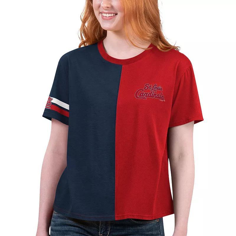 Womens Starter /Navy St. Louis Cardinals Power Move T-Shirt Product Image