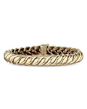 Womens Sculpted Cable Bracelet in 18K Yellow Gold Product Image