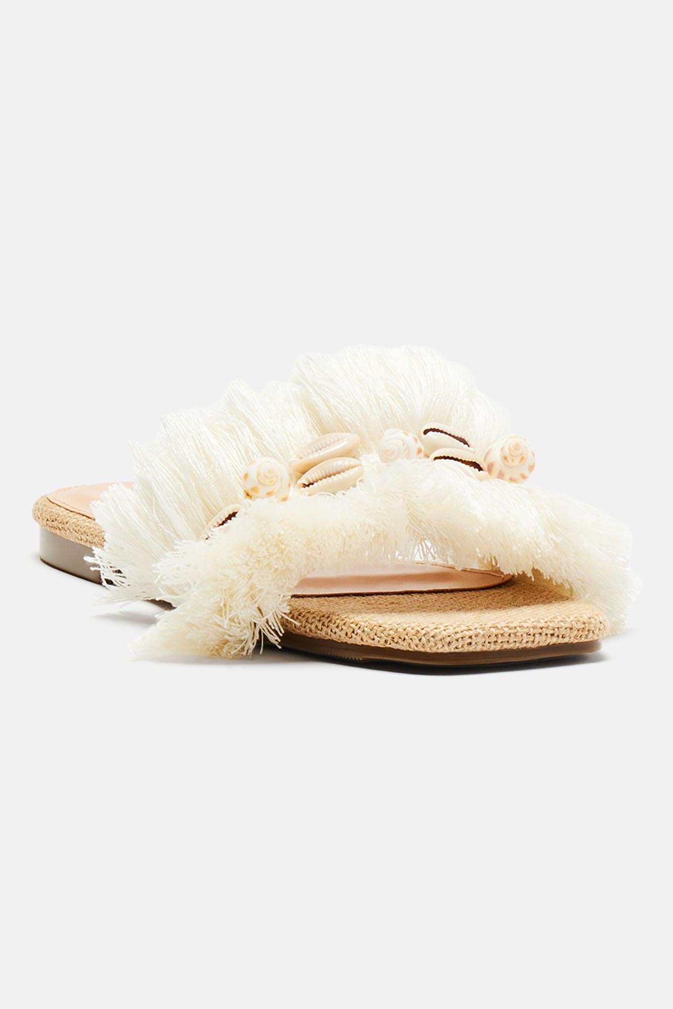 Beachy Bliss Flat Sandals - Beige Product Image