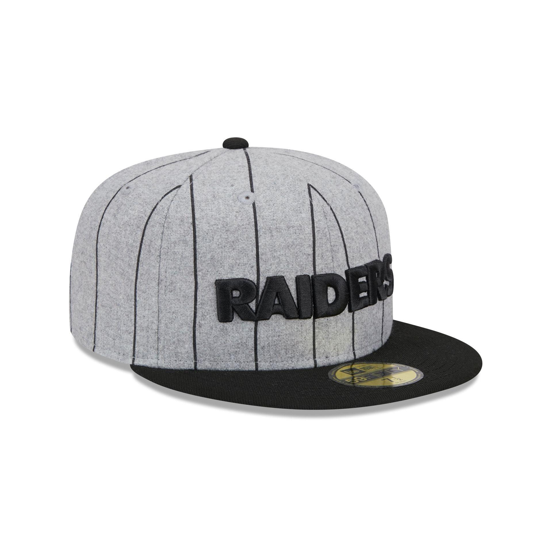 Las Vegas Raiders Heather Pinstripe 59FIFTY Fitted Hat Male Product Image