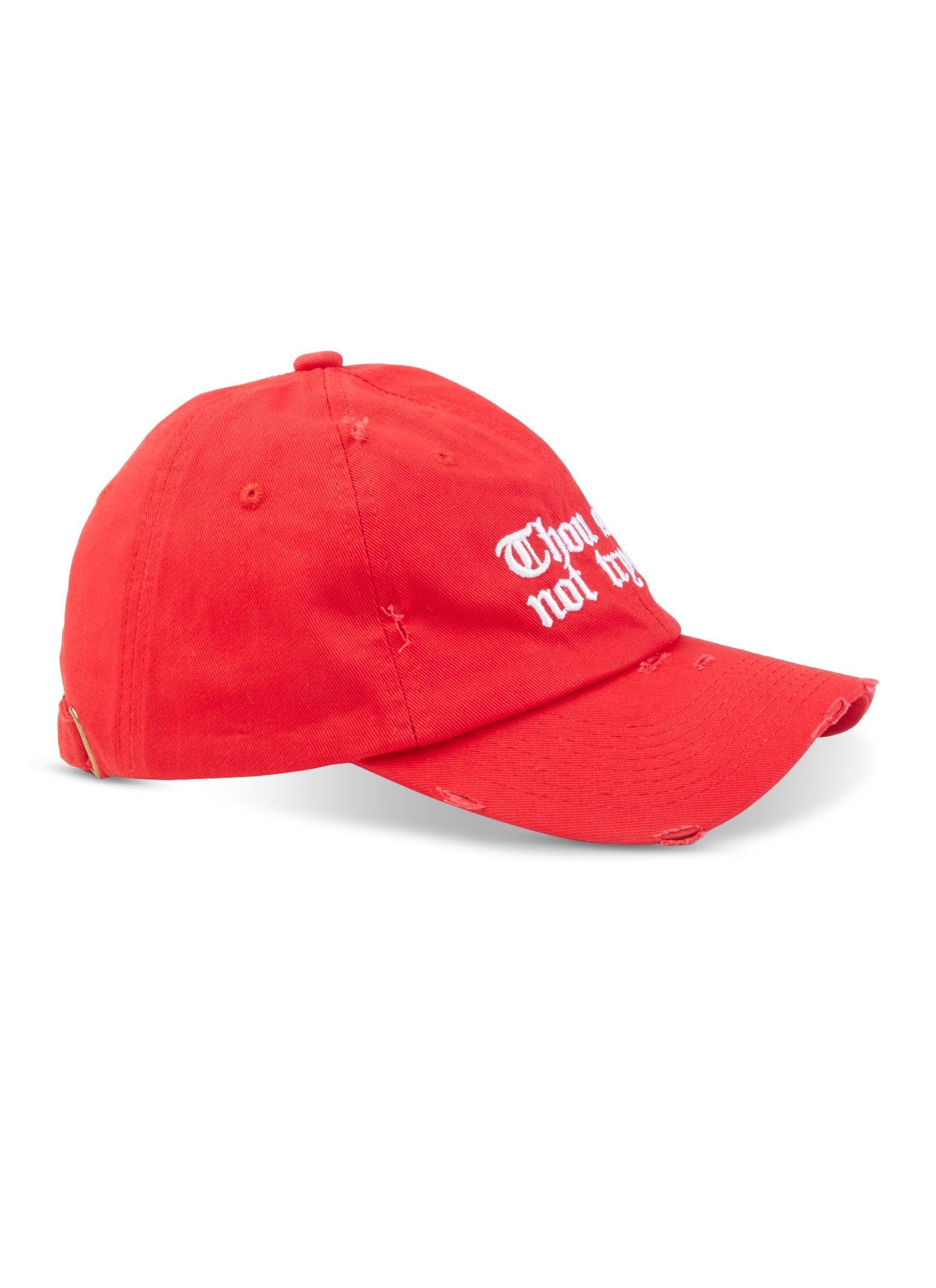 Thou Shall Not Try Me Distressed Baseball Cap Female Product Image