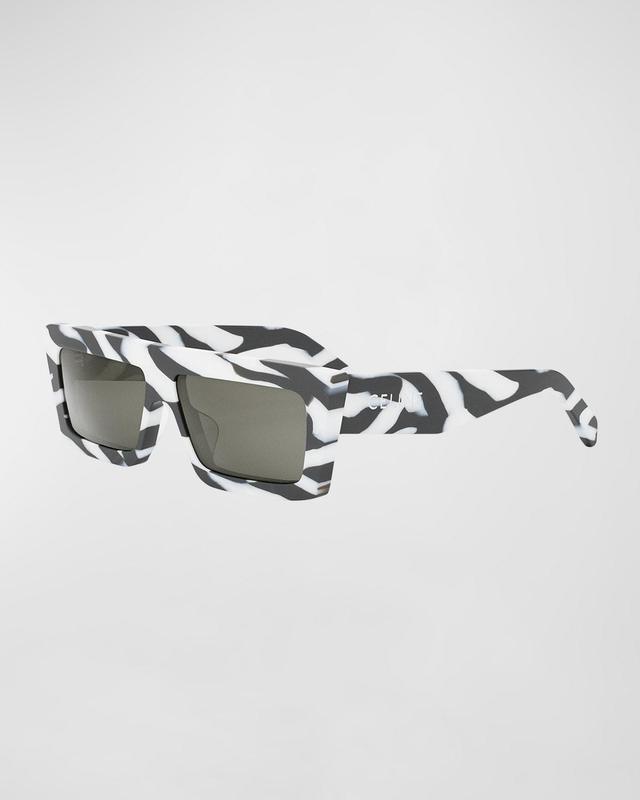 Logo Rectangle Acetate Sunglasses Product Image