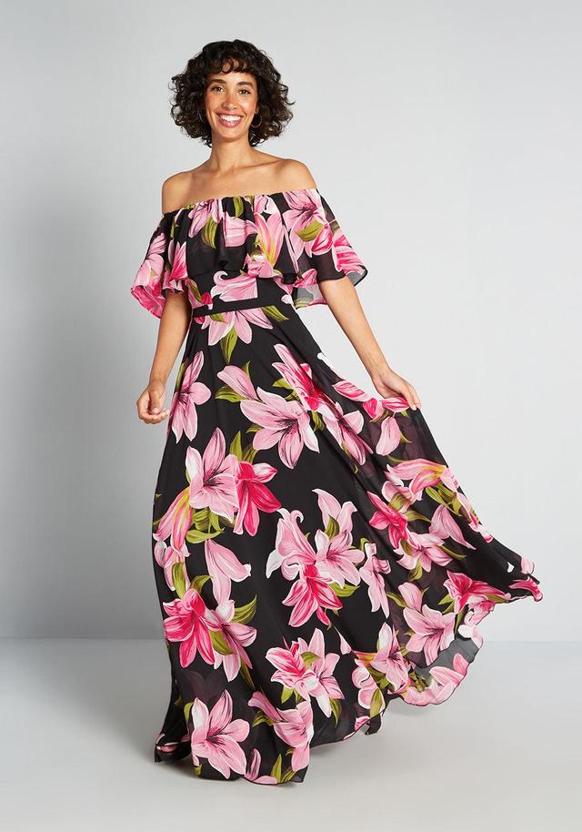 Lily Loveliness Off-Shoulder Maxi Dress Product Image