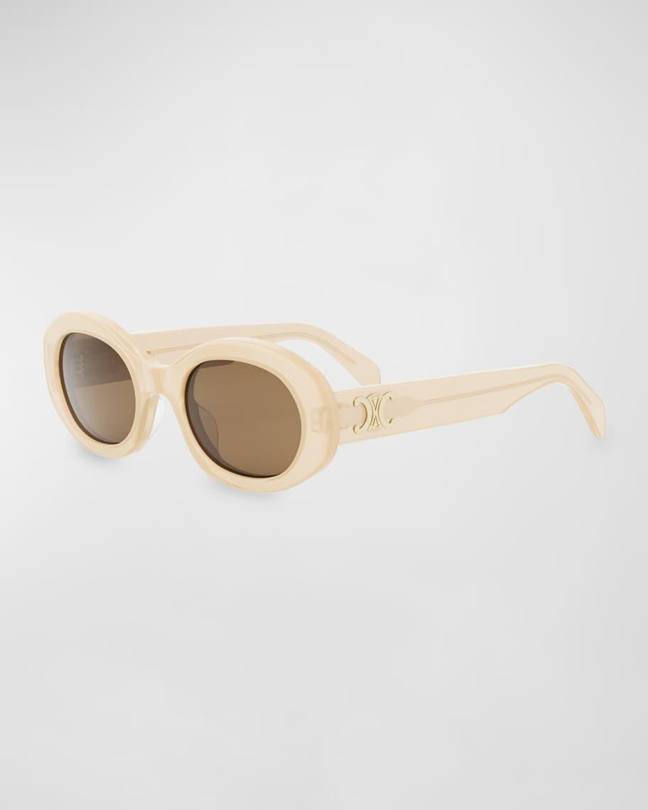 Mens Triomphe Acetate Oval Sunglasses Product Image