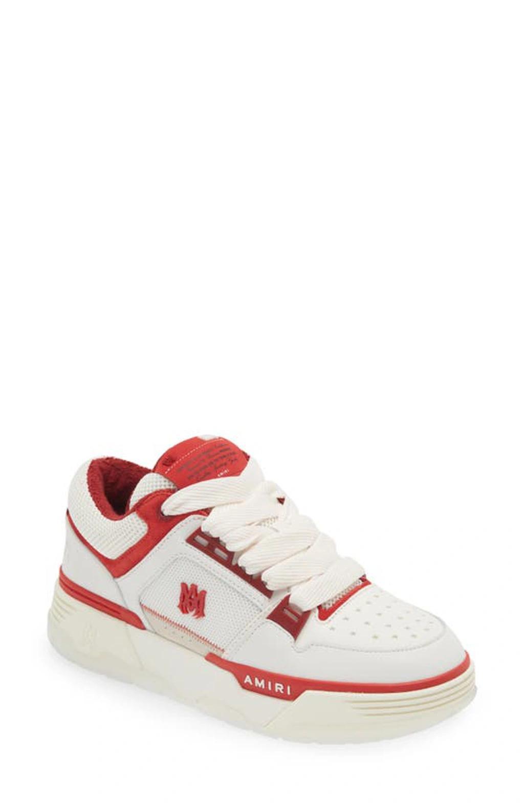 AMIRI Ma-1 Platform Skate Sneaker In White Red Product Image