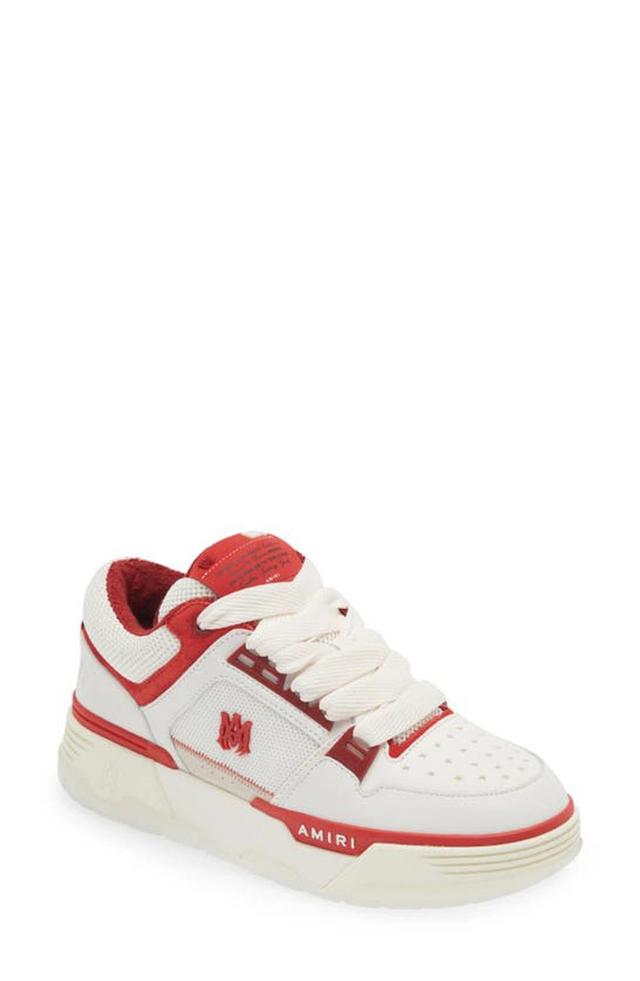 AMIRI Ma-1 Platform Skate Sneaker In White Red Product Image