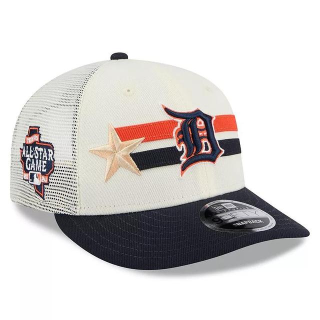 Mens New Era Cream/Navy Detroit Tigers 2024 MLB All-Star Game Workout Meshback Low Profile 9FIFTY Snapback Hat Product Image