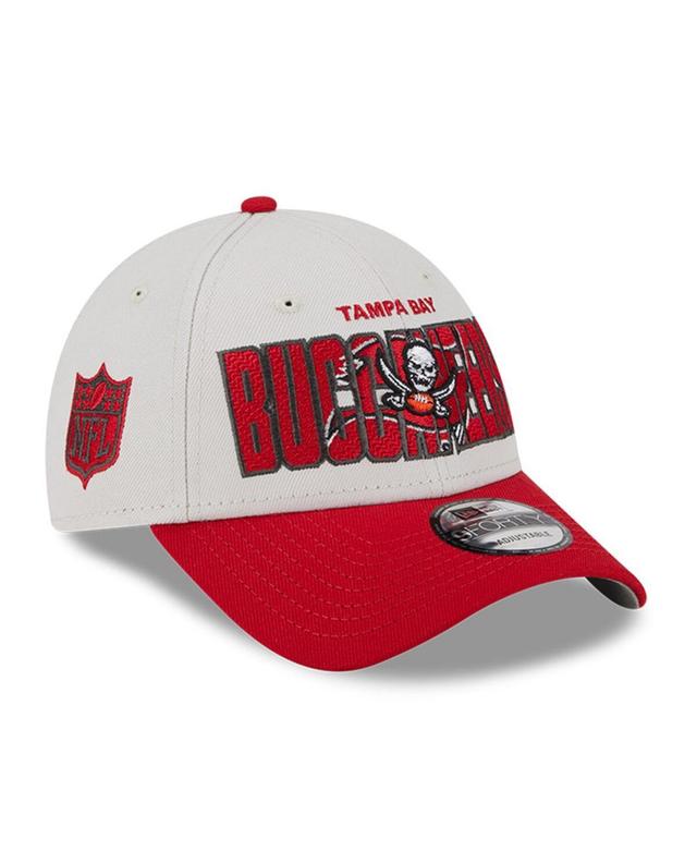 Mens New Era Stone/Red Tampa Bay Buccaneers 2023 NFL Draft 9FORTY Adjustable Hat Product Image