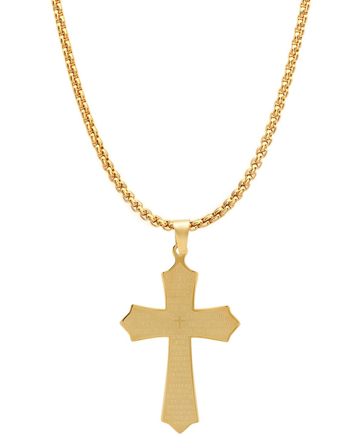 Steeltime Mens Our Father Lords Prayer Cross Pendant Product Image