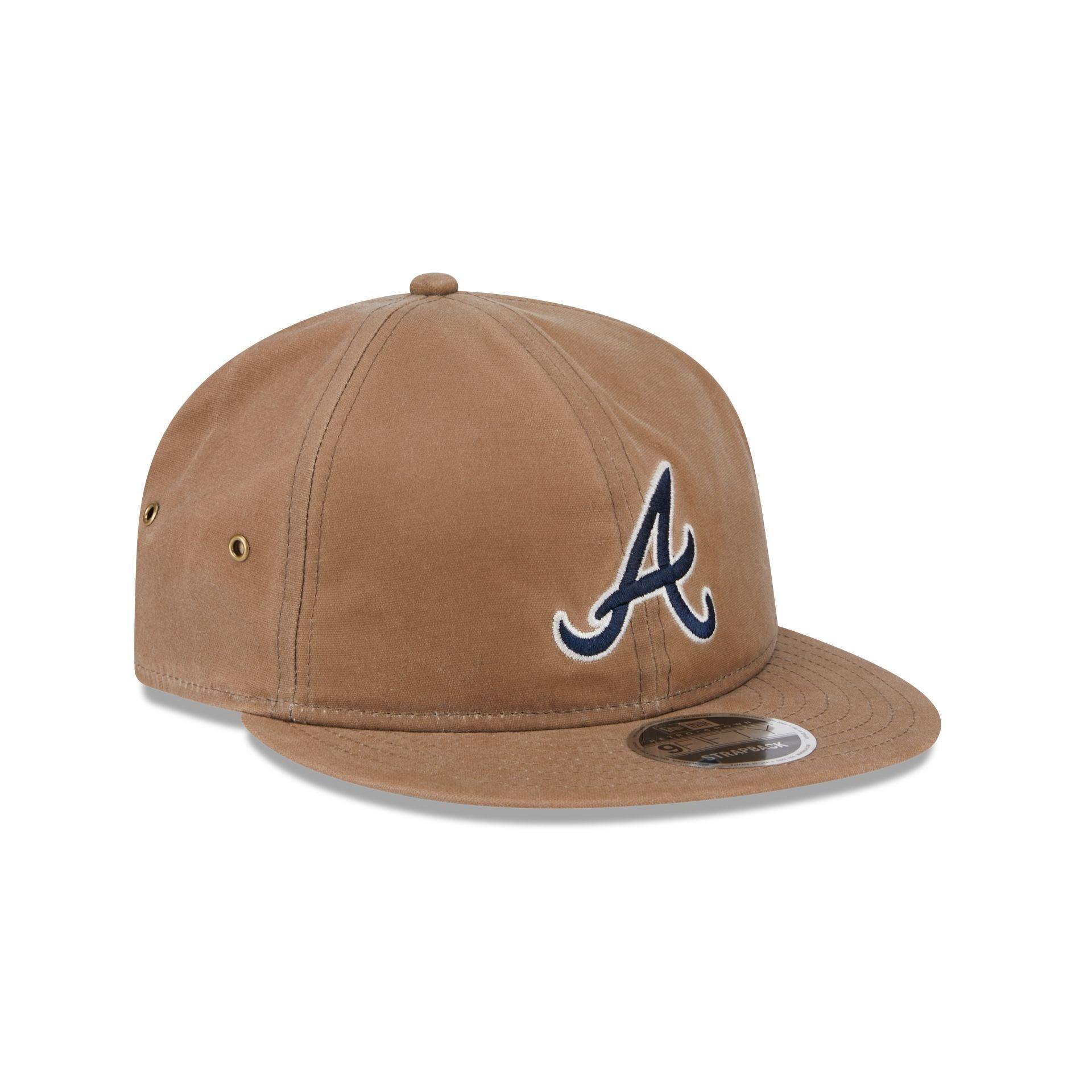 Atlanta Braves Khaki Retro Crown 9FIFTY Adjustable Hat Male Product Image