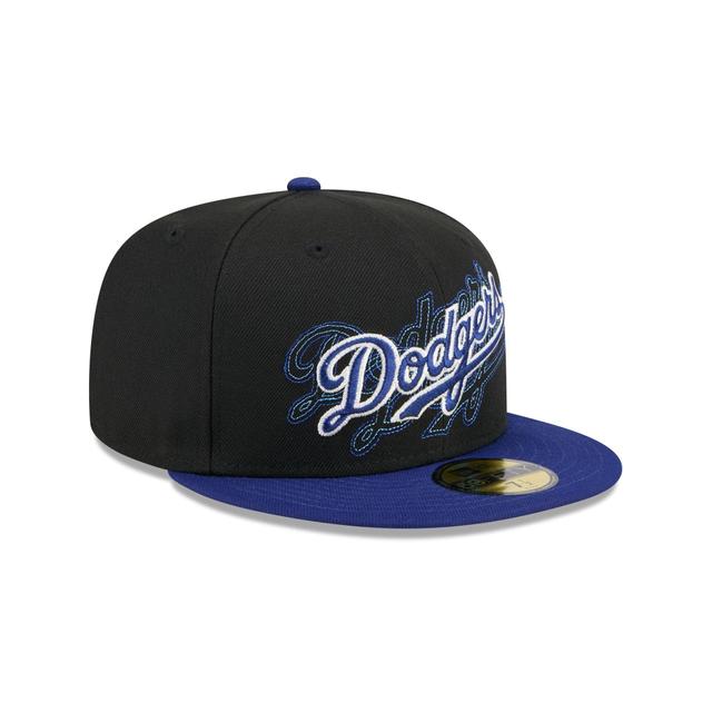 Los Angeles Dodgers Shadow Stitch 59FIFTY Fitted Hat Male Product Image