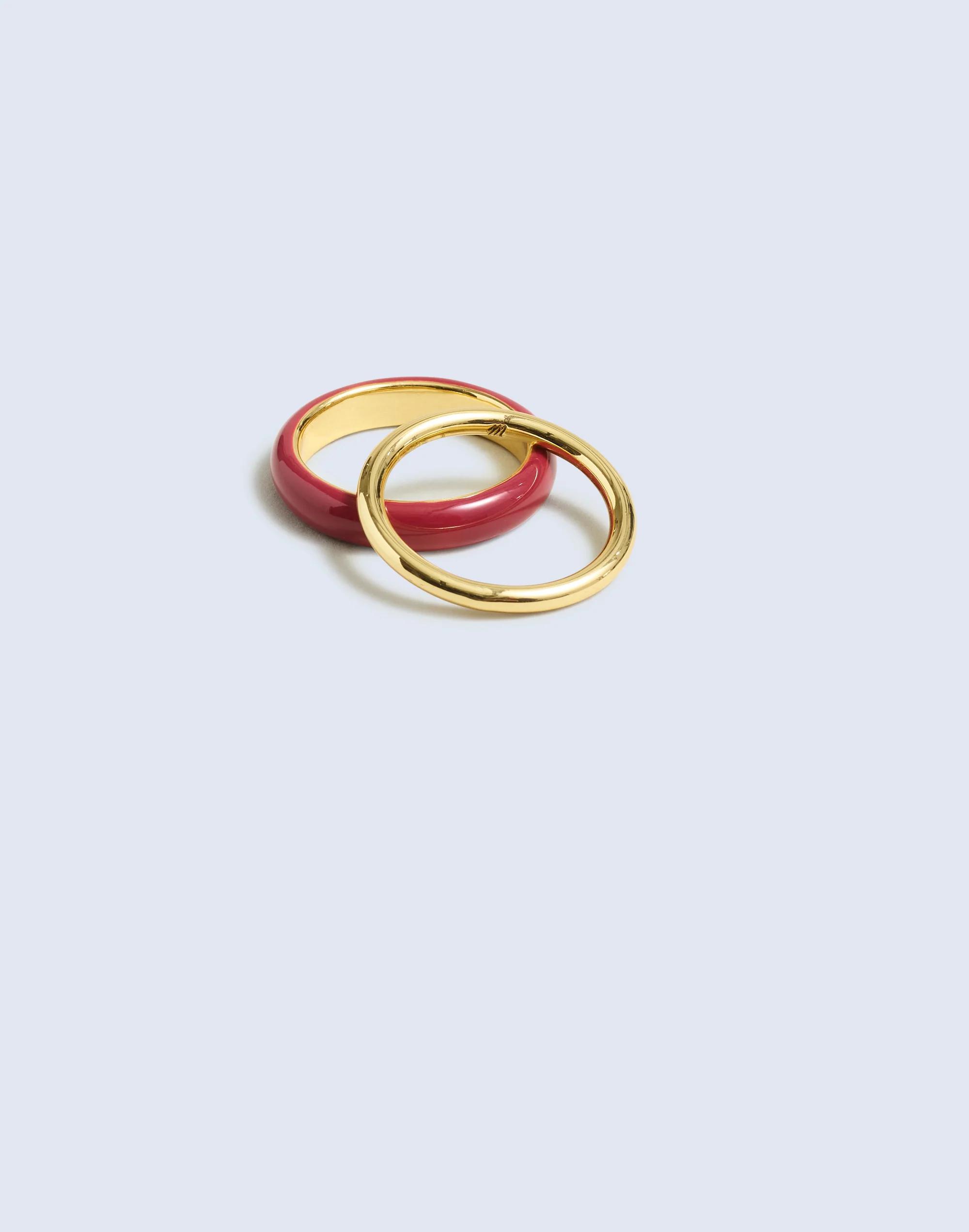 Enamel Heart Stacking Ring Set Product Image