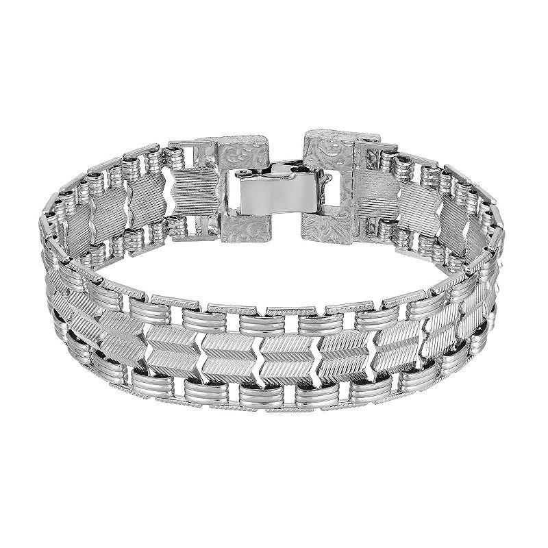 1928 Swag Chain Bracelet, Womens, Grey Product Image