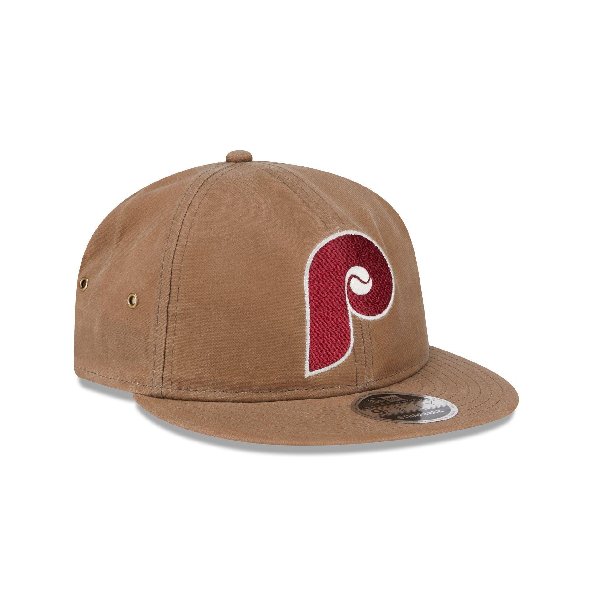 Philadelphia Phillies Khaki Retro Crown 9FIFTY Adjustable Hat Male Product Image