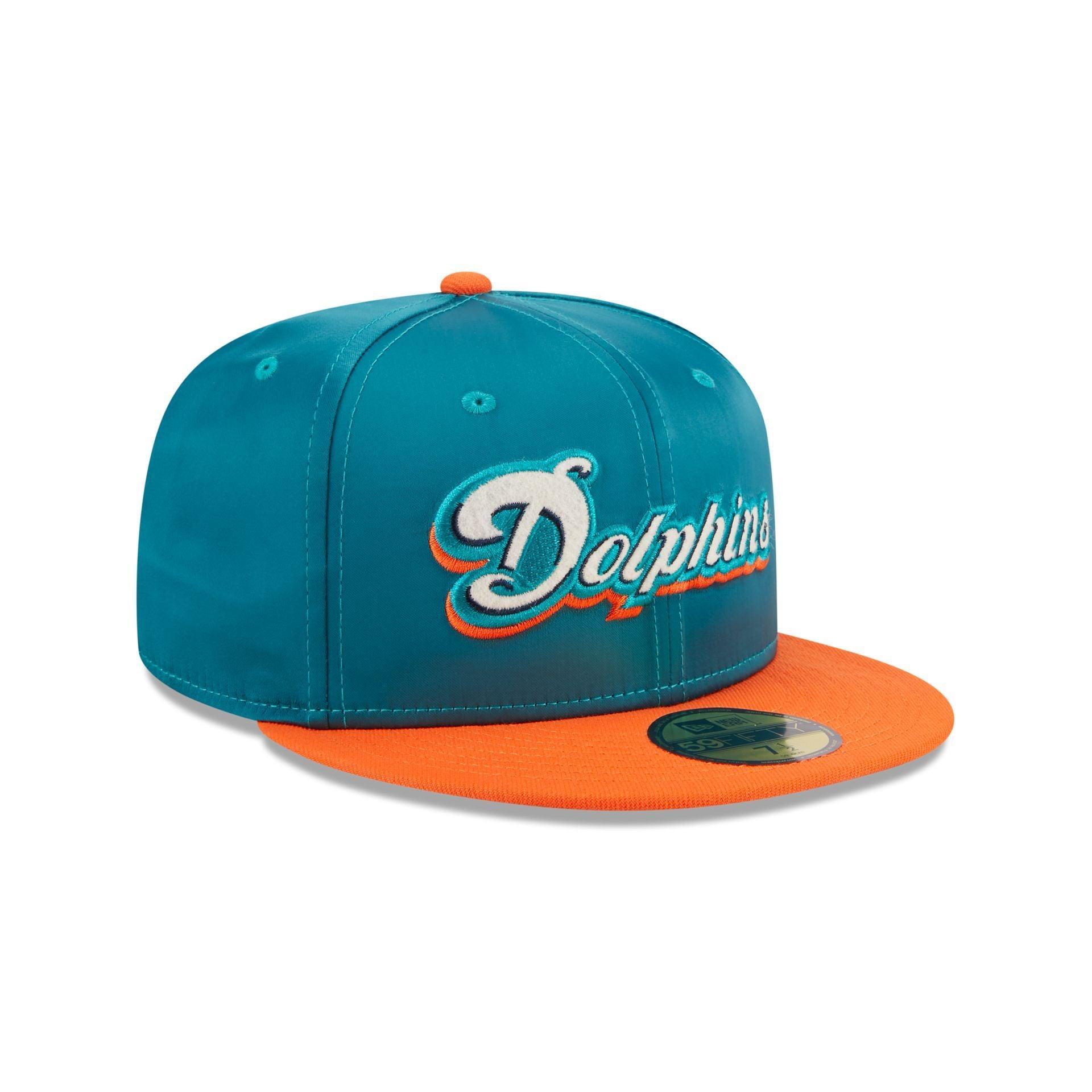 Miami Dolphins Satin 59FIFTY Fitted Hat Male Product Image