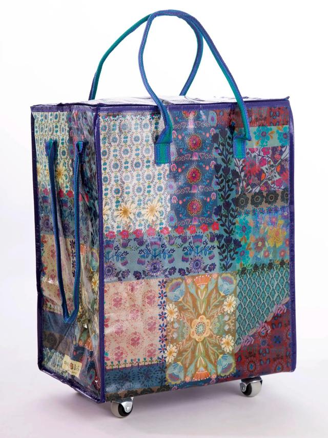 Rolling Tote Bag - Mandala Borders Patchwork Product Image