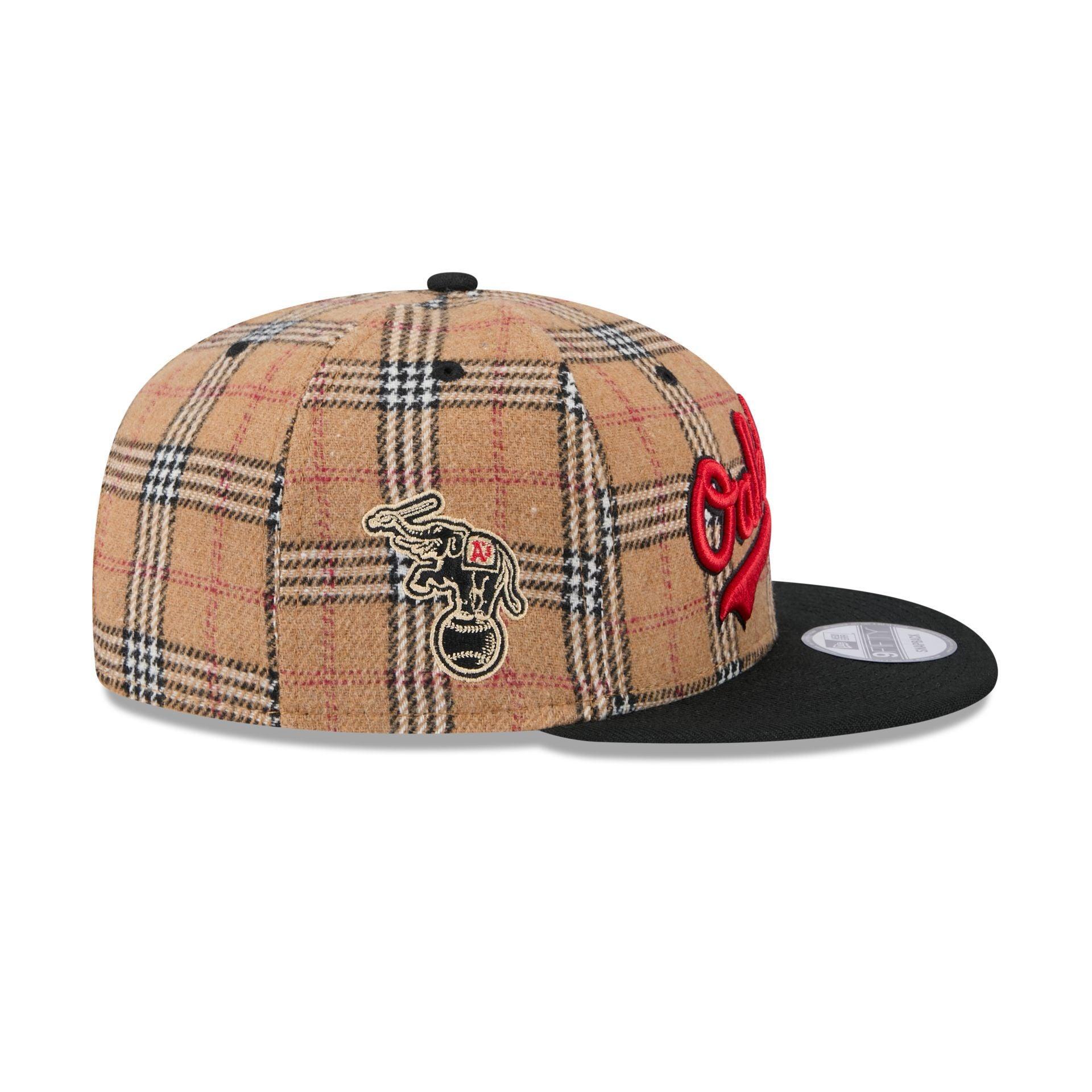 Boston Red Sox Tan Tartan 9FIFTY Snapback Hat Male Product Image