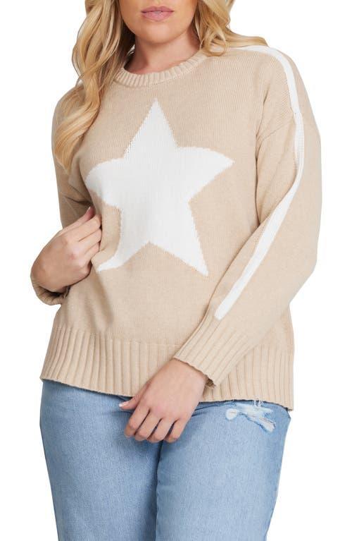 Minnie Rose Cotton Star Crewneck Sweater product image