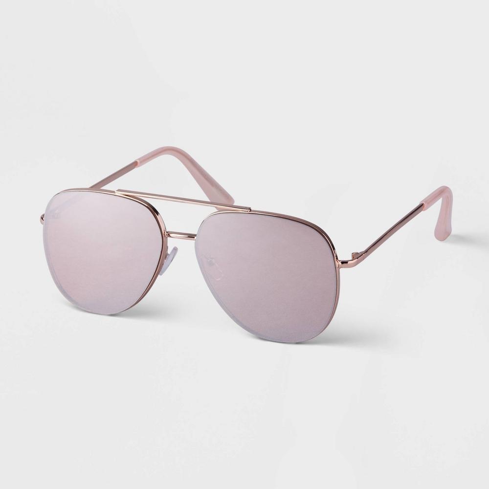 Womens Aviator Sunglasses - A New Day Rose Product Image