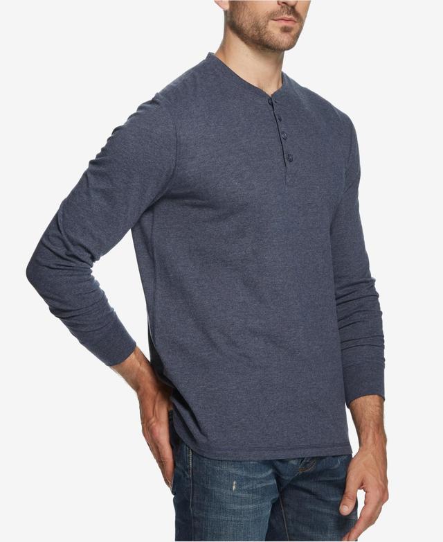 Weatherproof Vintage Mens Long Sleeve Brushed Jersey Henley T-shirt Product Image