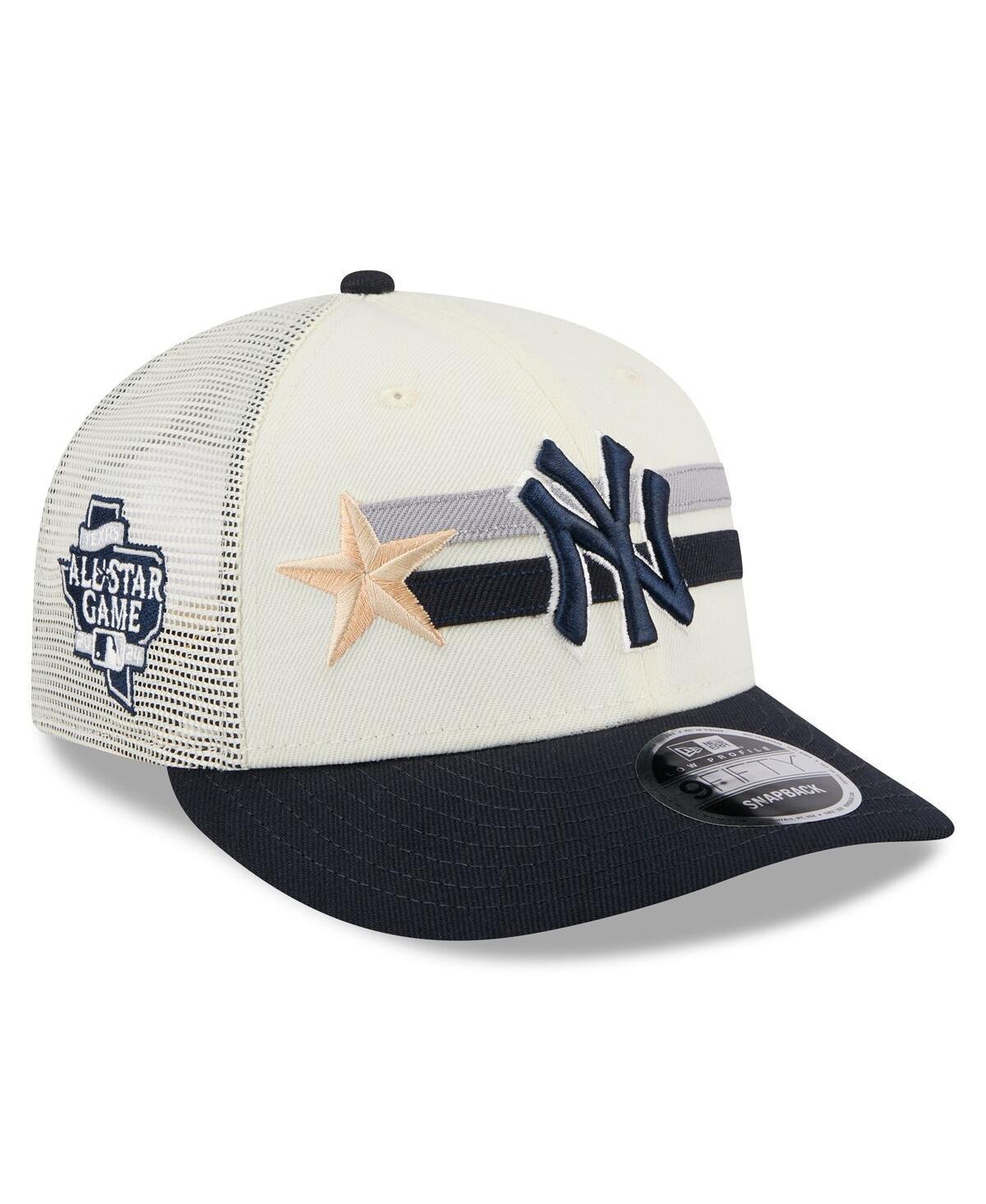 New Era Mens Cream New York Yankees 2024 Mlb All-Star Game Workout Meshback Low Profile 9FIFTY Snapback Hat - Cream, Navy Product Image