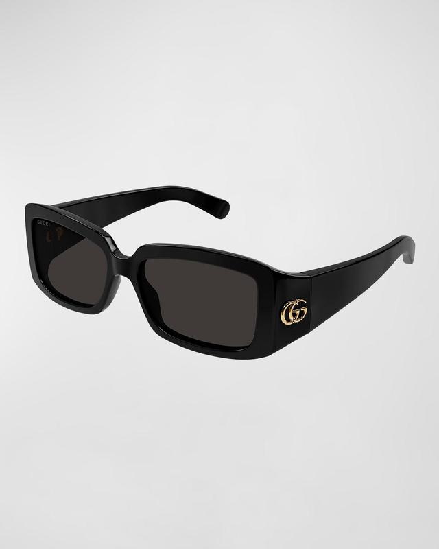 Womens GG Corner 54MM Rectangular Injection Sunglasses Product Image