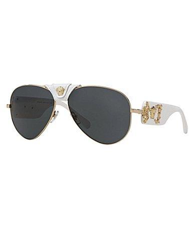 Versace Medusa 62mm Aviator Sunglasses Product Image