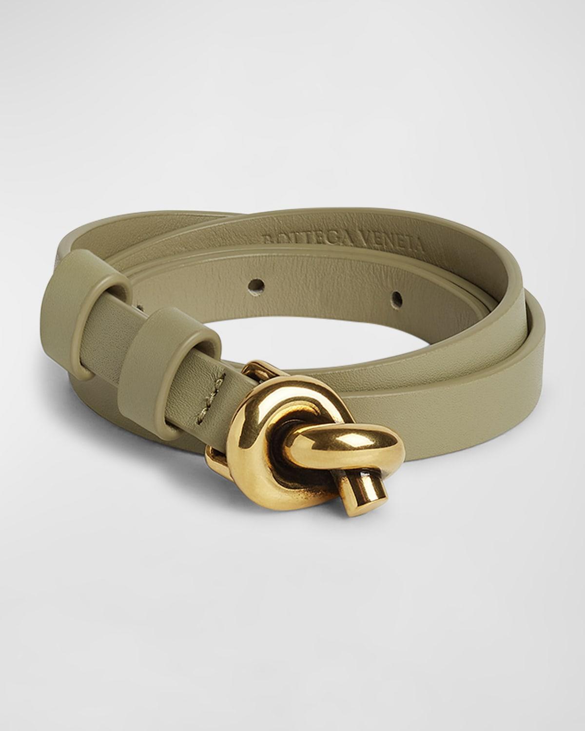 Knot Buckle Leather Belt Product Image