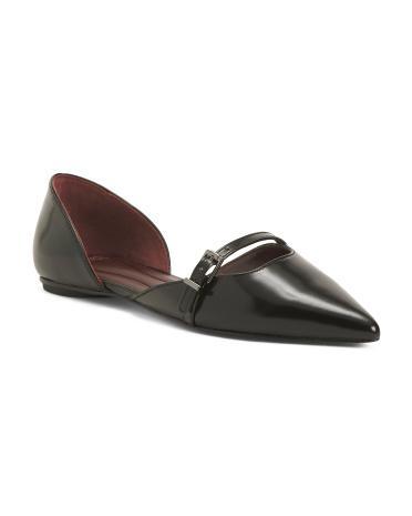 Leather Holly Pointy Toe Flats for Women Product Image