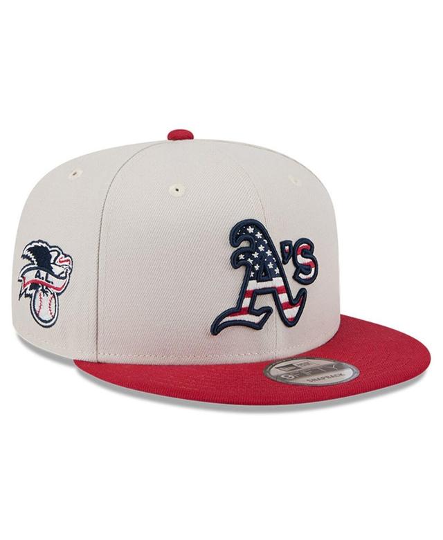 New Era Mens Red Oakland Athletics 2024 Fourth of July 9FIFTY Snapback Hat Product Image