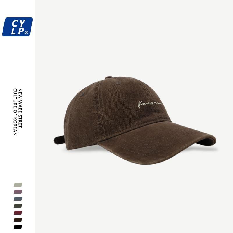 Lettering Embroidered Baseball Cap Product Image