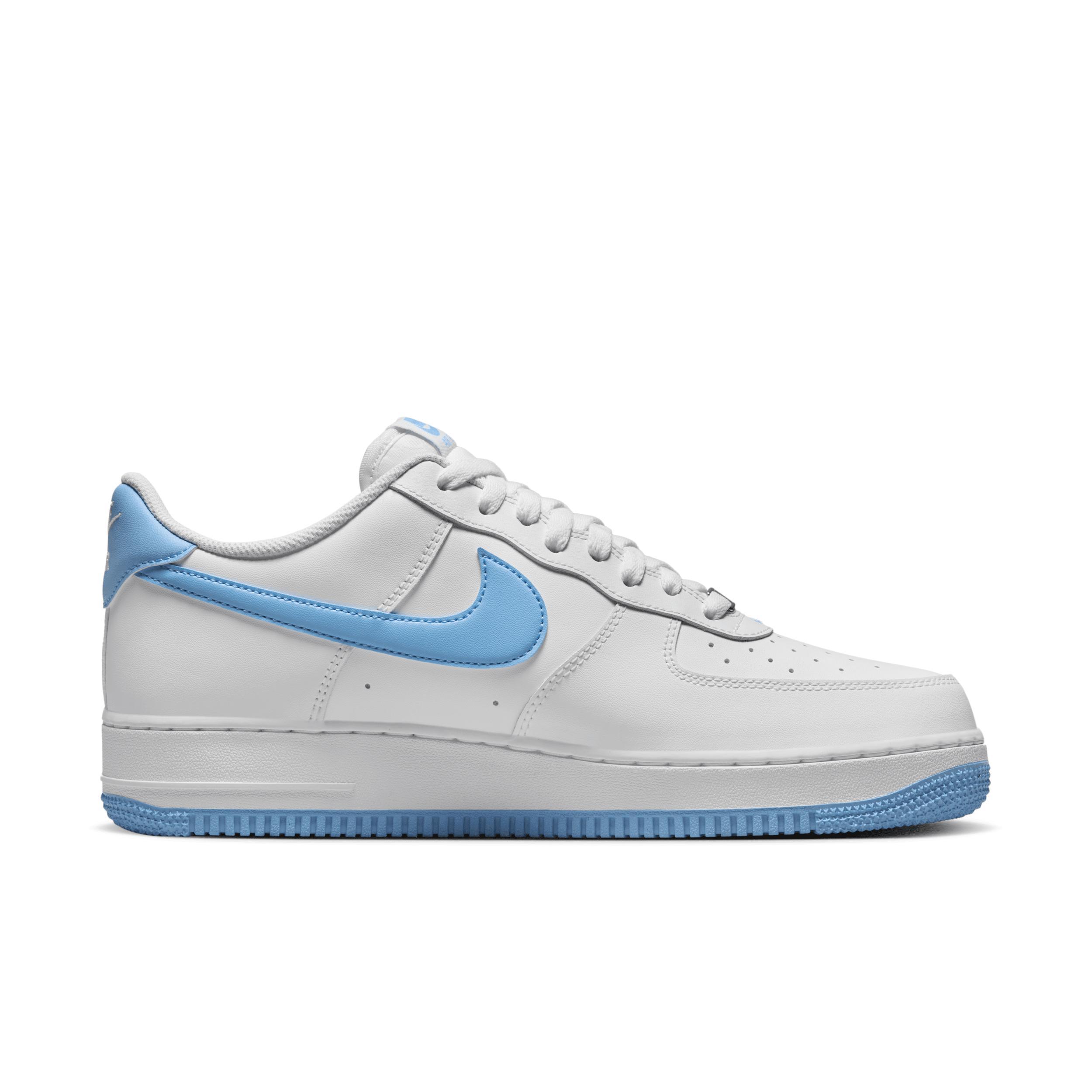 Nike Mens Nike Air Force 1 07 - Mens Basketball Shoes Blue/White/White Product Image