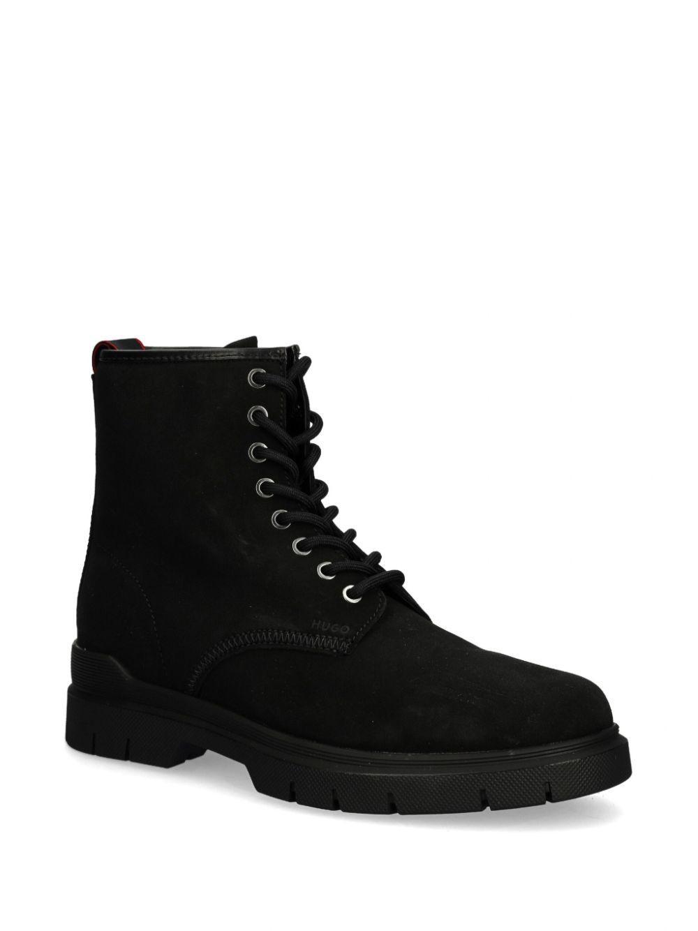 HUGO BOSS Black Embossed Boots Product Image