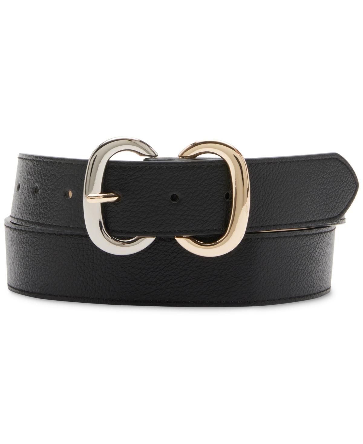 Steve Madden Womens Two-Tone Double Buckle Belt Product Image