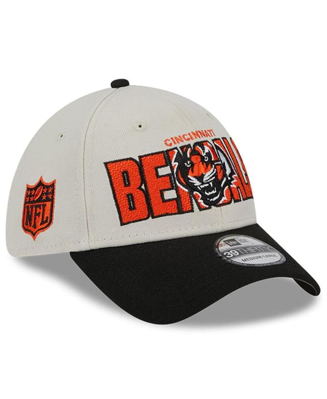 Mens New Era Stone/Black Cincinnati Bengals 2023 NFL Draft 39THIRTY Flex Hat Product Image