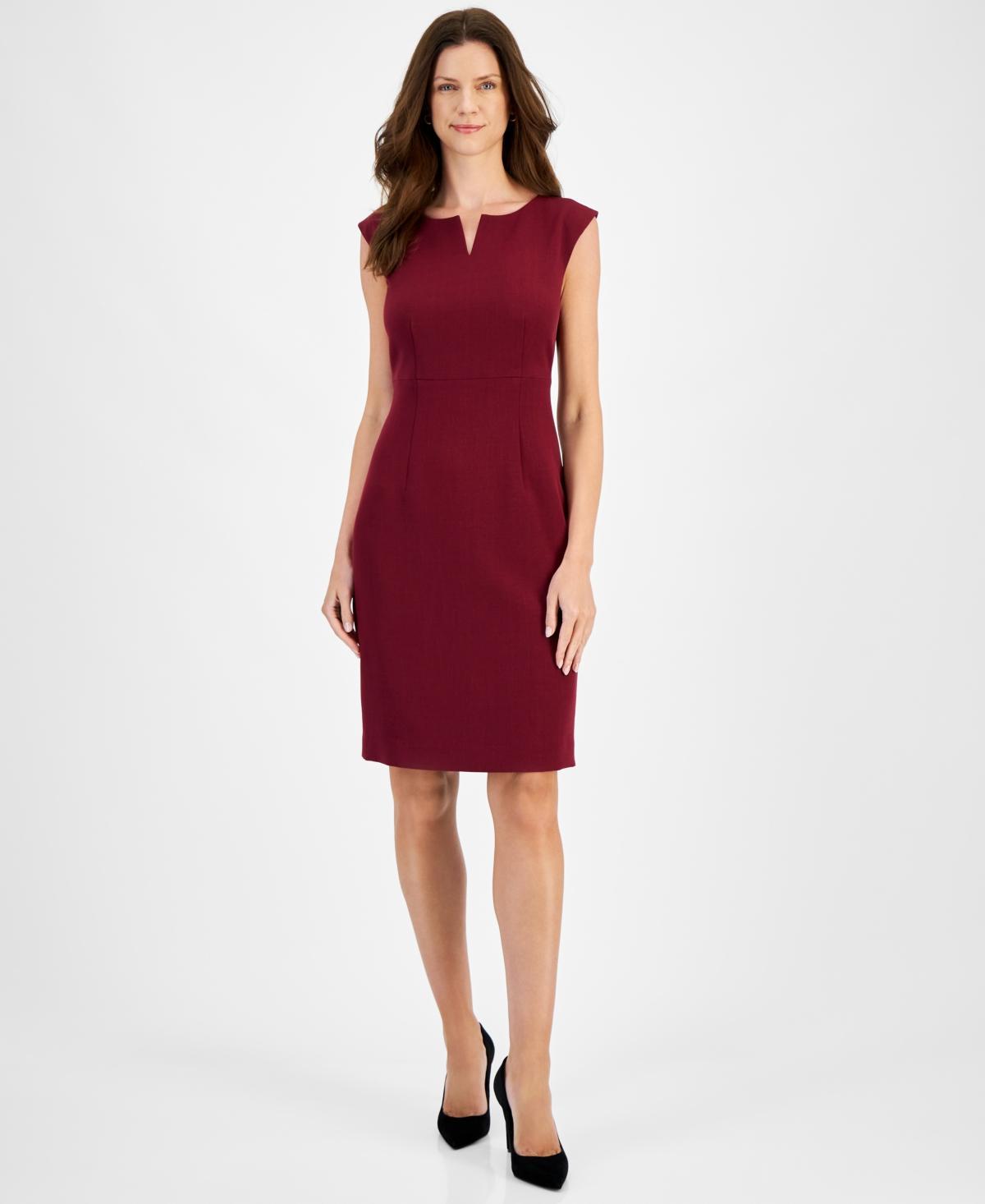 Kasper Womens Cap-Sleeve Sheath Dress Product Image