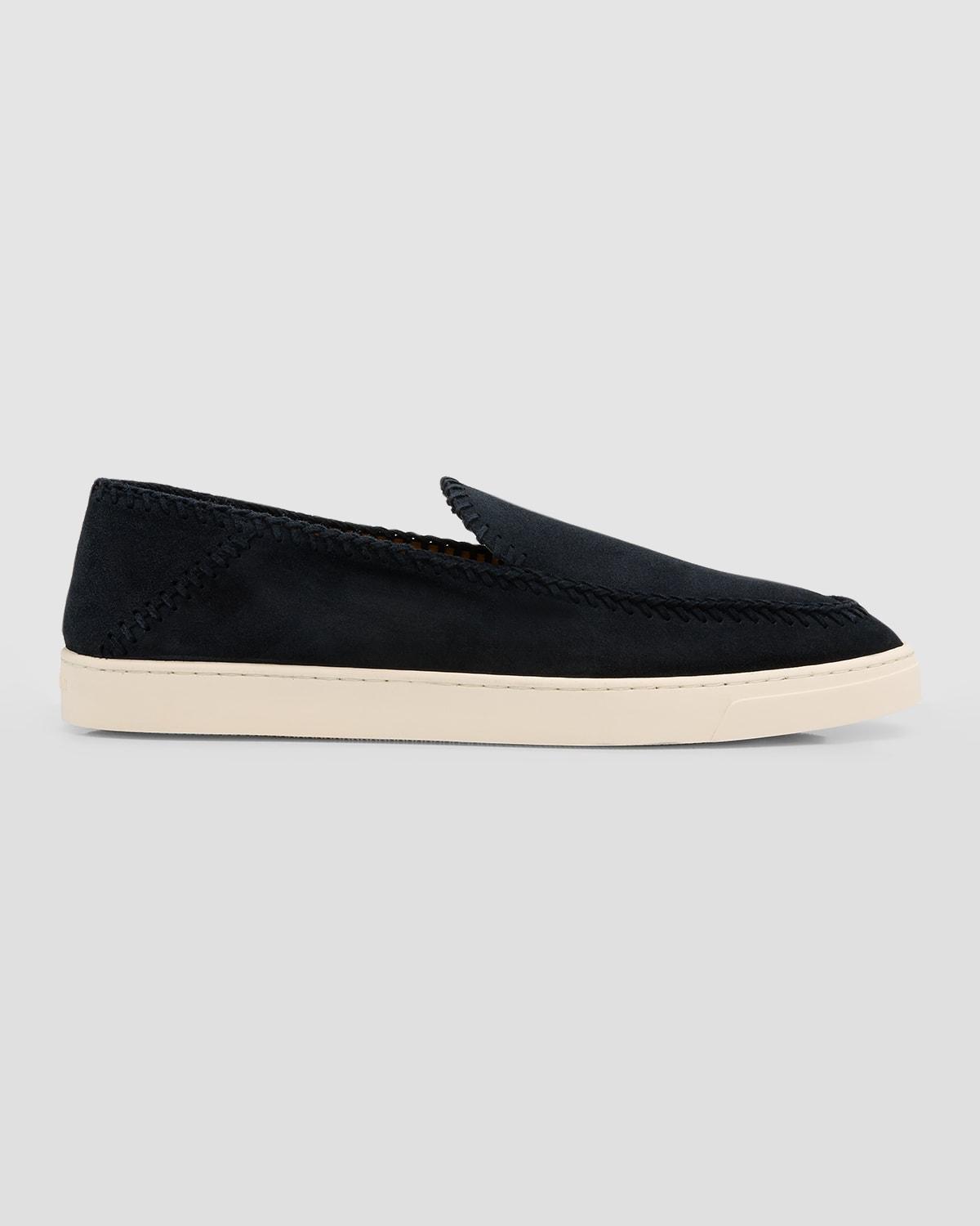 Mens Suede Sneaker-Sole Loafers Product Image