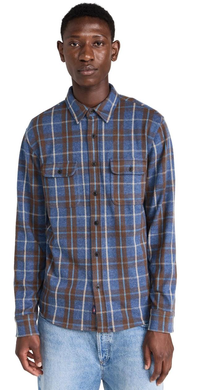 Faherty Legend Buffalo Check Flannel Button-Up Shirt Product Image