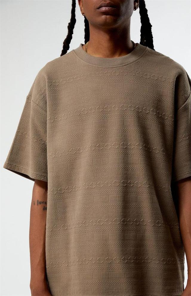 Men's Oversized Jacquard Knit T-Shirt Product Image