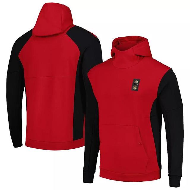 Mens adidas Red Atlanta United FC 2023 Player Travel Pullover Hoodie Product Image